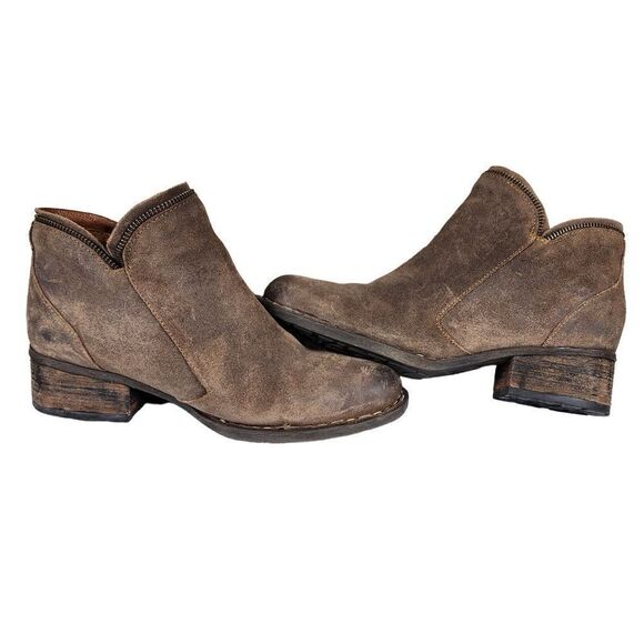 Born-Women’s Montoro ll Heeled Boot Tan Clay Genuine Leather Distressed, Size 10 - Picture 8 of 15